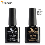 #61508 Venalisa Gel Nail 7.5 ml Top Coat Top + Base Coat Foundation for UV Gel Polish Best on Ali New Style Nail Lacquer Varnish