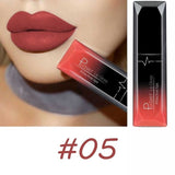 PUDAIER Waterproof Nude Matte Velvet Glossy Lip Gloss Lipstick Lip Balm Sexy Red Lip Tint 21 Colors Women Fashion Makeup Gift