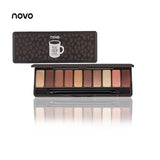 NOVO Fashion eyeshadow palette 10Colors Matte EyeShadow naked palette Glitter eye shadow MakeUp Nude MakeUp set Korea Cosmetics