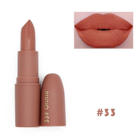 Brand New Makeup Red Lips Matte Velvet Lipstick Pencil Cosmetic Long Lasting Lip Gloss Tint Pigment Make Up Nude Brown Color