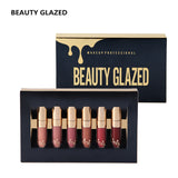 BEAUTY GLAZED 6Pcs/set  Liquid Matte Lipstick Easy To Wear Long-lasting Lip Gloss Waterproof Nude Lip Lipsticks Make up