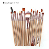 15pcs/set Makeup Brushes Sets Kit Eyelash Lip Foundation Powder Eye Shadow Brow Eyeliner Cosmetic Make Up Brush Beauty Tool