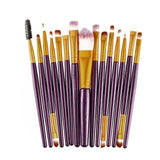 15pcs/set Makeup Brushes Sets Kit Eyelash Lip Foundation Powder Eye Shadow Brow Eyeliner Cosmetic Make Up Brush Beauty Tool