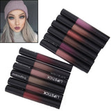 Professional Makeup Velvet Nude Lip gloss Waterproof Liquid Matte Lipstick Long lasting Black Lipstick Set Korean Cosmetics