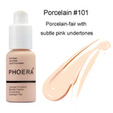 PHOERA Mineral Touch Whitening Concealer Facial Base Cream Brighten Moisturizer Face Liquid Foundation Makeup Primer TSLM1