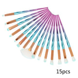 7/10/15pcs/kits Professional Nylon Makeup Brushes Set Cosmetics Foundation Brush Tools For Face Powder Eye Shadow Eyeliner Lip