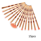 7/10/15pcs/kits Professional Nylon Makeup Brushes Set Cosmetics Foundation Brush Tools For Face Powder Eye Shadow Eyeliner Lip