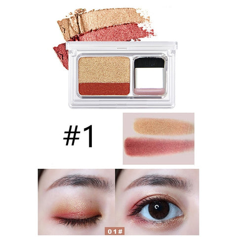 NOVO 2018 new lazy eyeshadow Korean style cosmetics Matte shimmer Eye Shadow Stamp naked palette with brush Nude makeup set