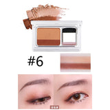 NOVO 2018 new lazy eyeshadow Korean style cosmetics Matte shimmer Eye Shadow Stamp naked palette with brush Nude makeup set