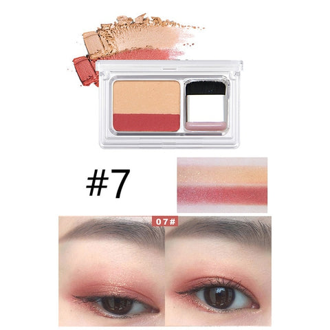 NOVO 2018 new lazy eyeshadow Korean style cosmetics Matte shimmer Eye Shadow Stamp naked palette with brush Nude makeup set