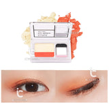 ICYCHEER Makeup Magazine Lazy Eyeshadow Stamp Holiday Edition Eye Shadow Double Color Shimmer Palette Long Lasting Natual Nude