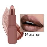 MK Waterproof Long Lasting Metallic Matte Lipstick 12 Colors Lips Makeup Cosmetics Shimmer Velvety Lipgloss Matte Lipstick Batom