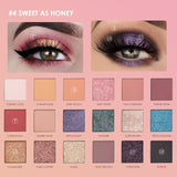 Focallure Glitter Eyeshadow 18 Colors Pigment Eye Shadow Palette Waterproof Easy to Wear Shimmer Make up Sombras Para Ojos Shade