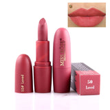 2018 New Lipsticks For Women Sexy Brand Lips Color Cosmetics Waterproof Long Lasting Miss Rose Nude Lipstick Matte Makeup