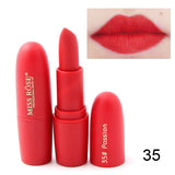 2018 New Lipsticks For Women Sexy Brand Lips Color Cosmetics Waterproof Long Lasting Miss Rose Nude Lipstick Matte Makeup