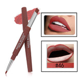 MISS ROSE 2 In 1 Lip Liner Pencil Lipstick Lip Beauty Makeup Waterproof Nude Color Cosmetics Lipliner Pen Party Lip Stick TSLM2