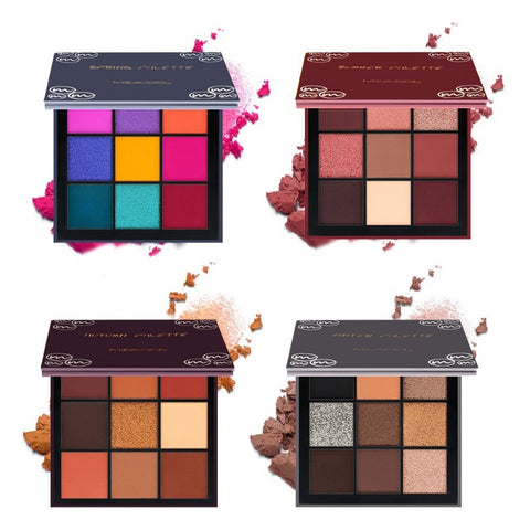 9 Colors  4 Seasons Eye Shadow Long-lasting Waterproof Palette Matte Shimmer Glitter Shadow Of Eye Shadow Palette Blush Makeup