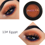 PHOERA Makeup Glitter Eyeshadow Pallete Pigment Shimmer Powder Makeup Water-Resistant Maquillaje Random Color Brush TSLM1