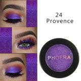 PHOERA Makeup Glitter Eyeshadow Pallete Pigment Shimmer Powder Makeup Water-Resistant Maquillaje Random Color Brush TSLM1