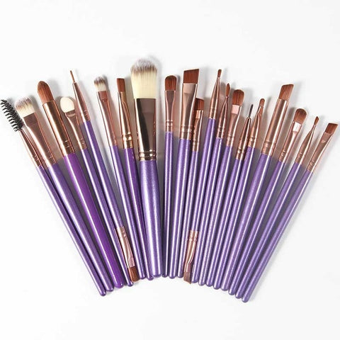 ROSALIND 20Pcs Professional Makeup Brushes Set Powder Foundation Eyeshadow Make Up Brushes Cosmetics Soft Synthetic Hair