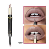 Pudaier Matte Lipstick Wateproof Double Ended Long Lasting Lipsticks Brand Lip Makeup Cosmetics Nude Dark Red Lips Liner Pencil