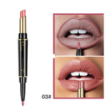 Pudaier Matte Lipstick Wateproof Double Ended Long Lasting Lipsticks Brand Lip Makeup Cosmetics Nude Dark Red Lips Liner Pencil