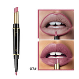 Pudaier Matte Lipstick Wateproof Double Ended Long Lasting Lipsticks Brand Lip Makeup Cosmetics Nude Dark Red Lips Liner Pencil