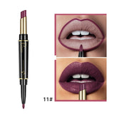 Pudaier Matte Lipstick Wateproof Double Ended Long Lasting Lipsticks Brand Lip Makeup Cosmetics Nude Dark Red Lips Liner Pencil