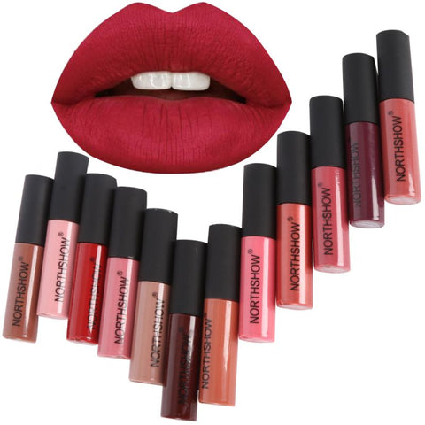 Matte Lipstick Fashion Makeup Long-Lasting Liquid Lip Makeup Lipstick Easy To Wear Nude Red Lip Gloss Cosmetic