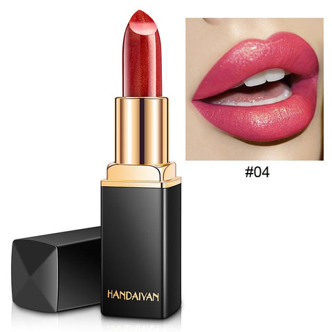 HANDAIYAN Glitter Lipstick Temperature Change Color Lip Stick Waterproof Shimmer Rouge a Levre Bigger Lips Tattoo Shiny Makeup