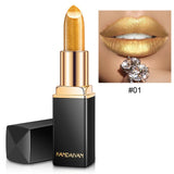 HANDAIYAN Glitter Lipstick Temperature Change Color Lip Stick Waterproof Shimmer Rouge a Levre Bigger Lips Tattoo Shiny Makeup