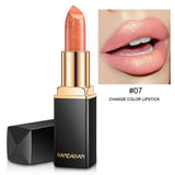 HANDAIYAN Glitter Lipstick Temperature Change Color Lip Stick Waterproof Shimmer Rouge a Levre Bigger Lips Tattoo Shiny Makeup