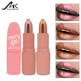 MK Waterproof Long Lasting Metallic Matte Lipstick 12 Colors Lips Makeup Cosmetics Shimmer Velvety Lipgloss Matte Lipstick Batom