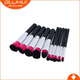 10 Pcs Silver/Golden Makeup Brushes Set Cosmetics Foundation Blending Blush Makeup Tool Powder Eyeshadow Cosmetic Set