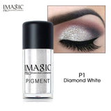 IMAGIC New Arrival Glitter Eyeshadow Metallic Loose Powder Waterproof Shimmer Pigments Colors Eye Shadow Makeup Cosmetics