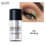 IMAGIC New Arrival Glitter Eyeshadow Metallic Loose Powder Waterproof Shimmer Pigments Colors Eye Shadow Makeup Cosmetics