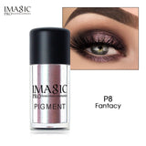 IMAGIC New Arrival Glitter Eyeshadow Metallic Loose Powder Waterproof Shimmer Pigments Colors Eye Shadow Makeup Cosmetics