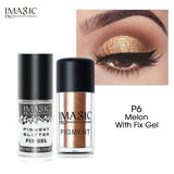 IMAGIC New Arrival Glitter Eyeshadow Metallic Loose Powder Waterproof Shimmer Pigments Colors Eye Shadow Makeup Cosmetics