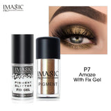 IMAGIC New Arrival Glitter Eyeshadow Metallic Loose Powder Waterproof Shimmer Pigments Colors Eye Shadow Makeup Cosmetics