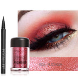 FOCALLURE 18 Colors Glitter Eye Shadow Cosmetic Makeup Diamond Lips Loose Makeup Eyes Pigment Powder