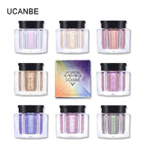 UCANBE Brand Crystal Luster Glitter Eyeshadow Powder Pigment Metallic Shiny Holographic Eye Toppers Single Eye Shadow Makeup