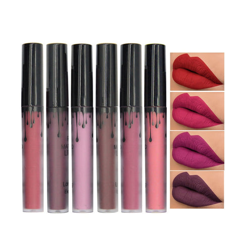 Makeup Matte Liquid Lipstick Women Lips Maquiagem Matt Lip Gloss Make up Cosmetics Mate Batom Lip Stick Maquillaje Lipgloss 1Pcs